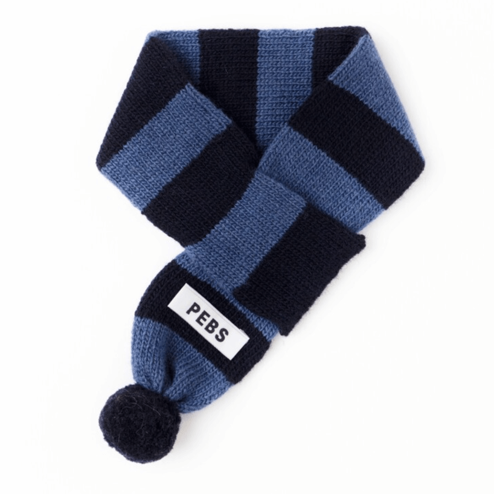 WOOL PUPPY POM-POM MUFFLER(NAVY)