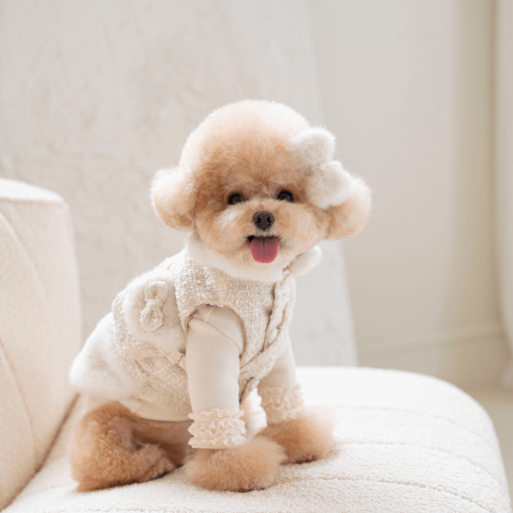COCO Fur Tweed Hair-Pin (2color)