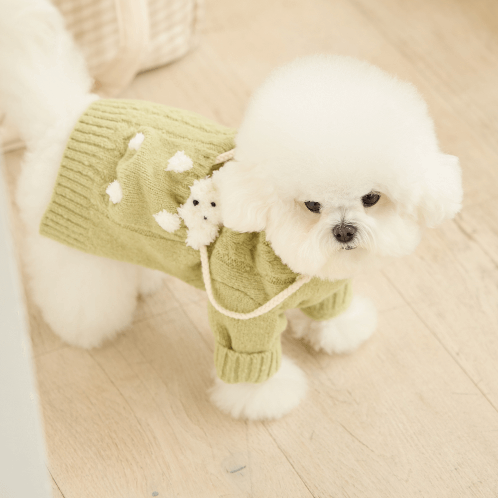 ポケットトイニットプルオーバー(オリーブ)