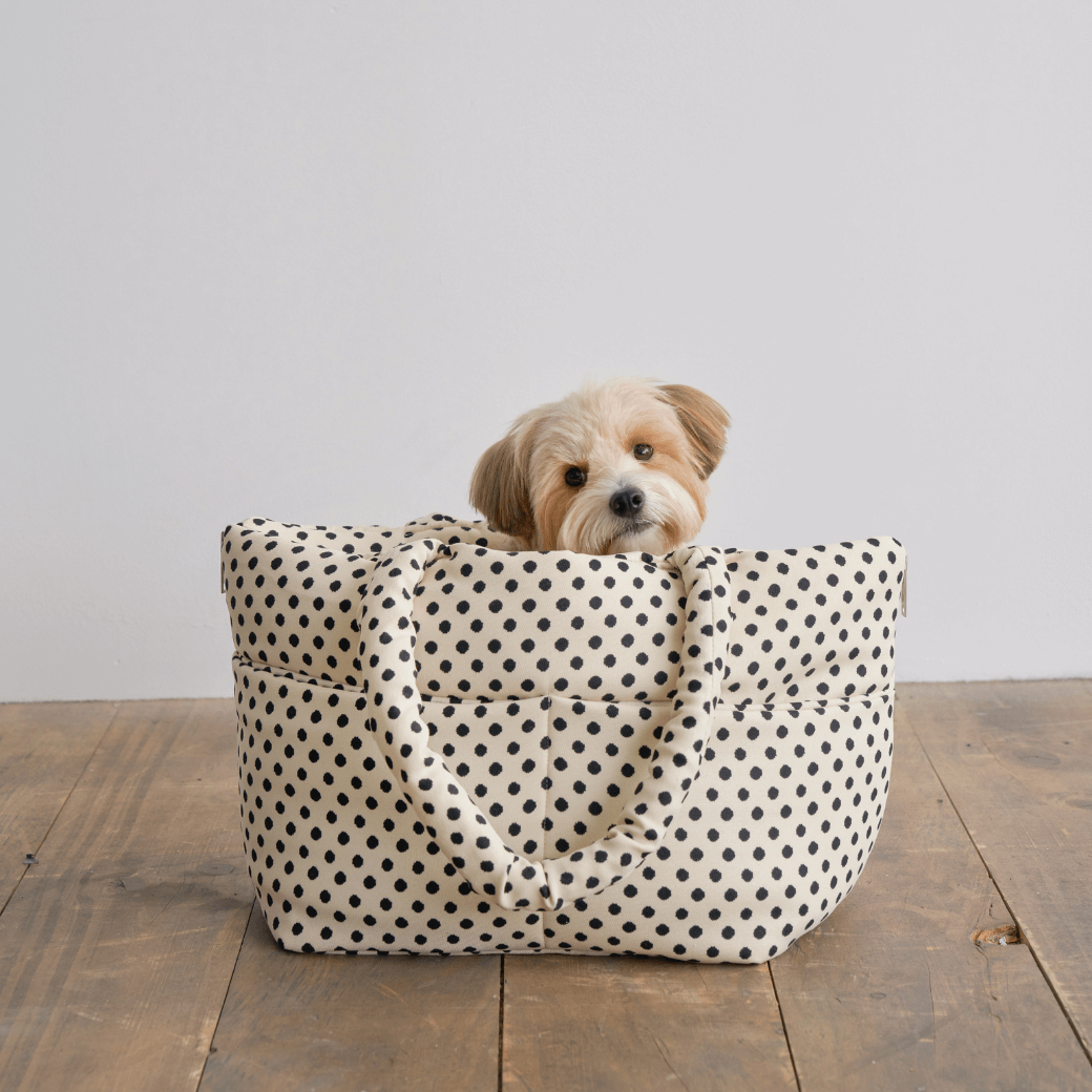 APERTY wide bag dot ivory