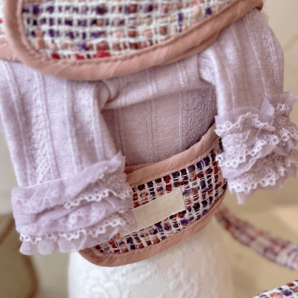 COCO Holiday Tweed Harness(Red Purple)