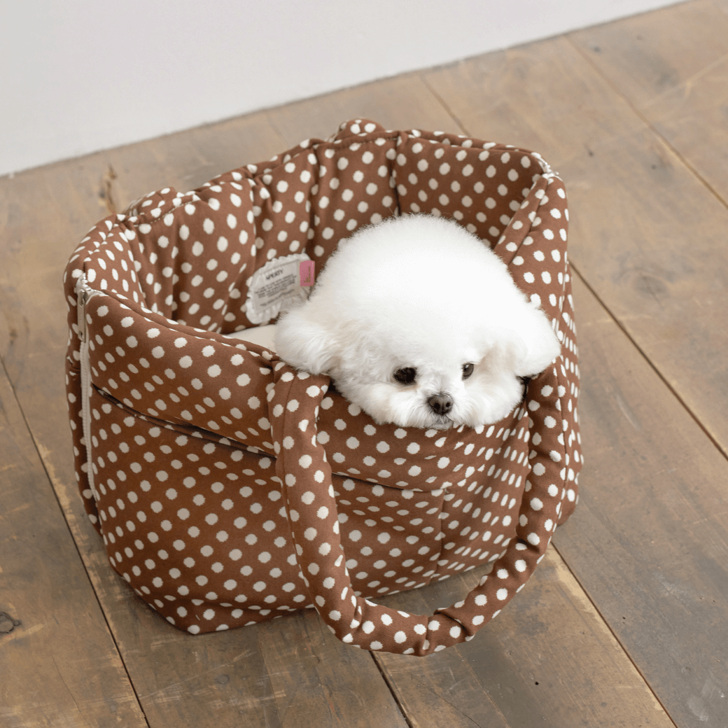 APERTY wide bag dot brown