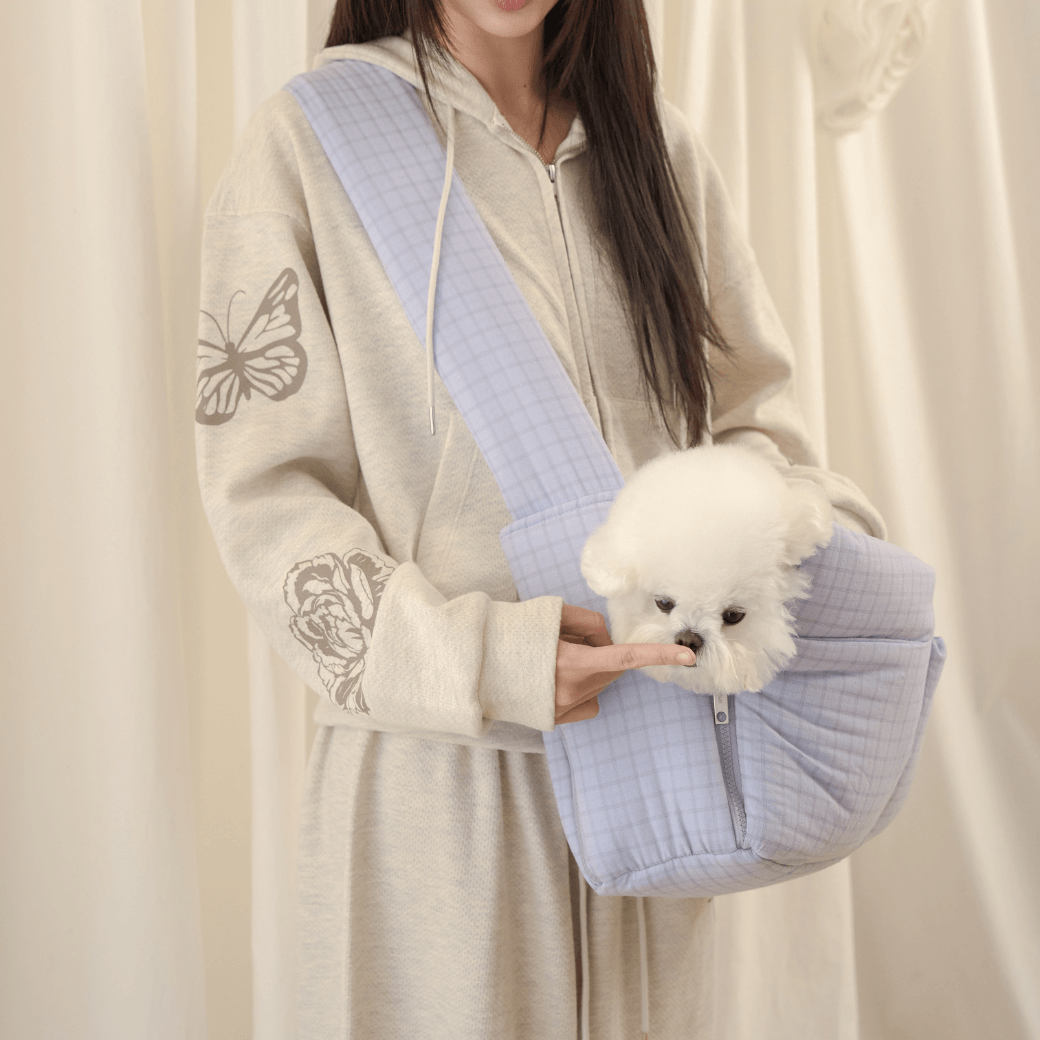 【予約】open bag - check blue(APERTY)