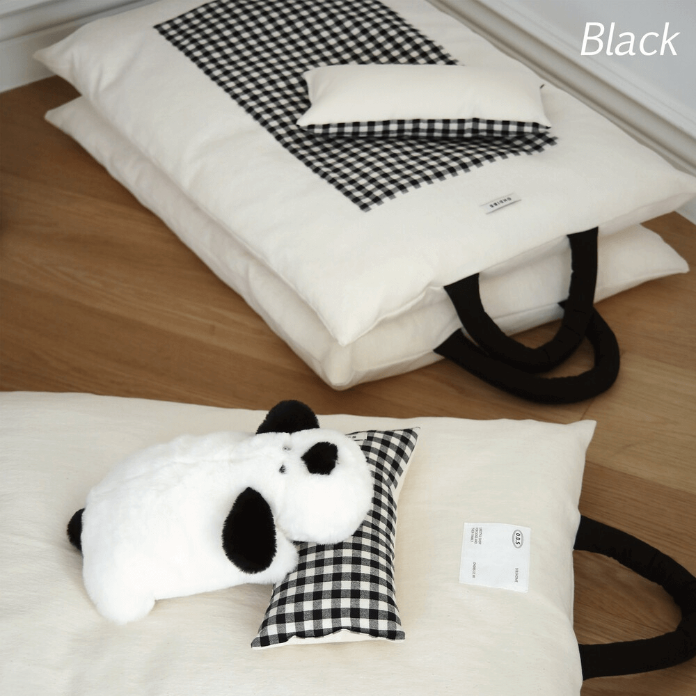 Mini Square Pillow(black)