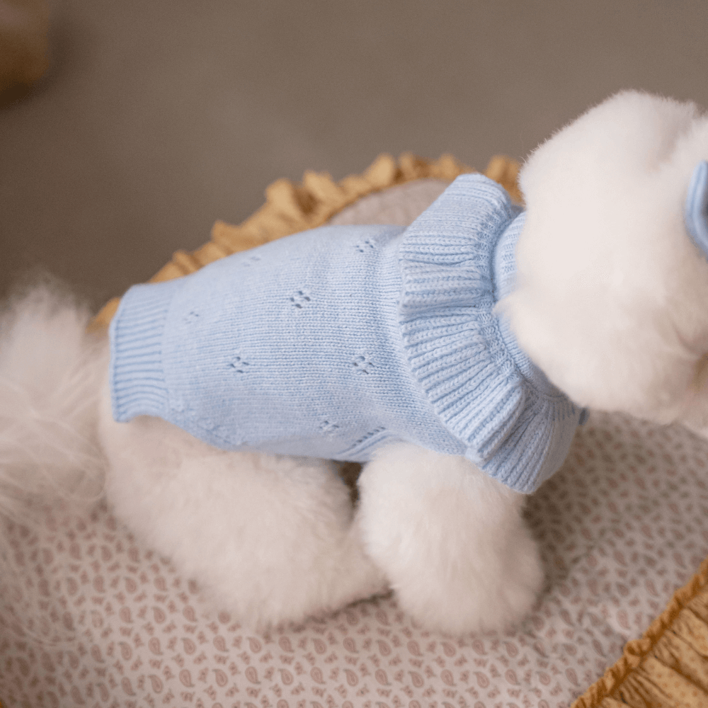 Frill Knit(Ciel Blue)