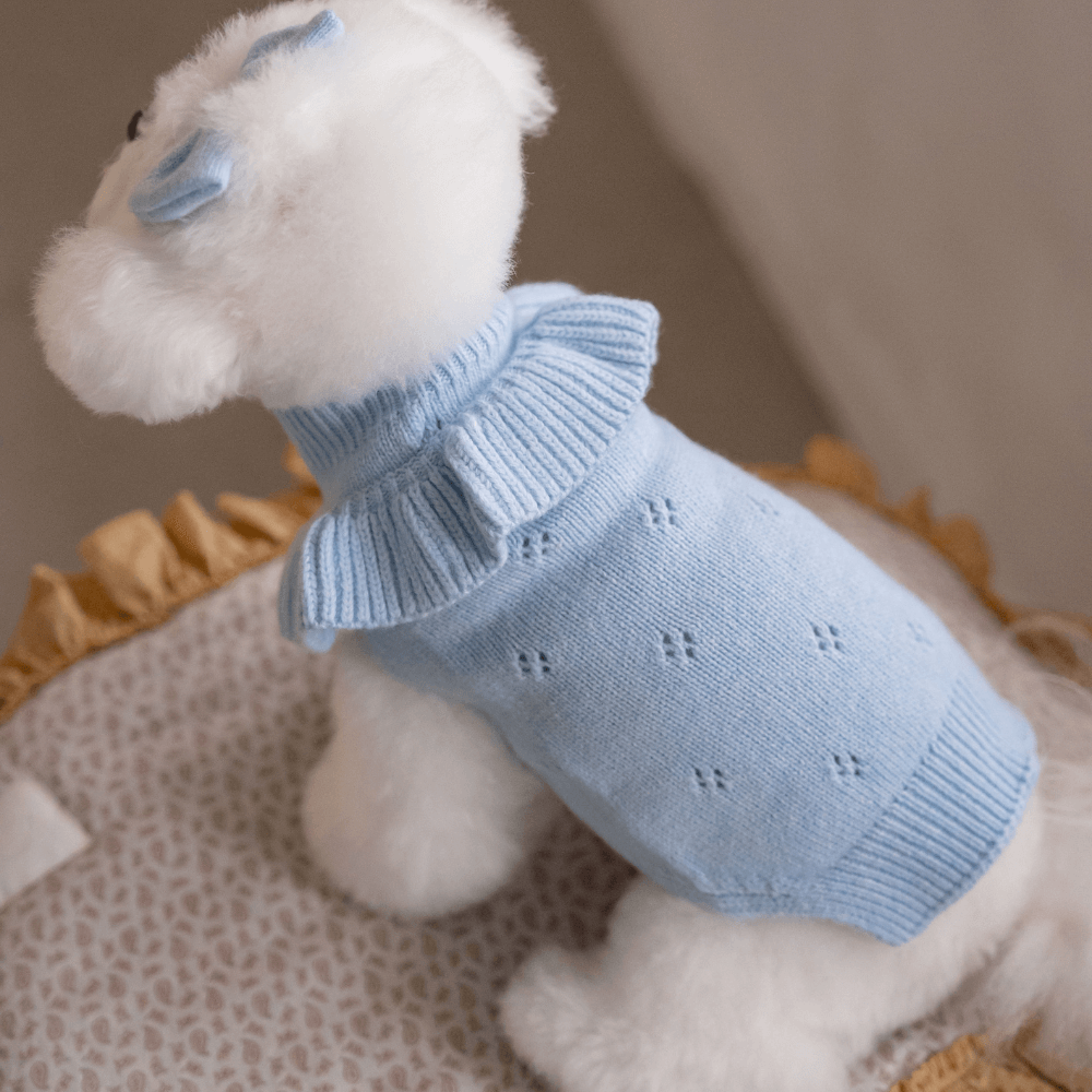 Frill Knit(Ciel Blue)