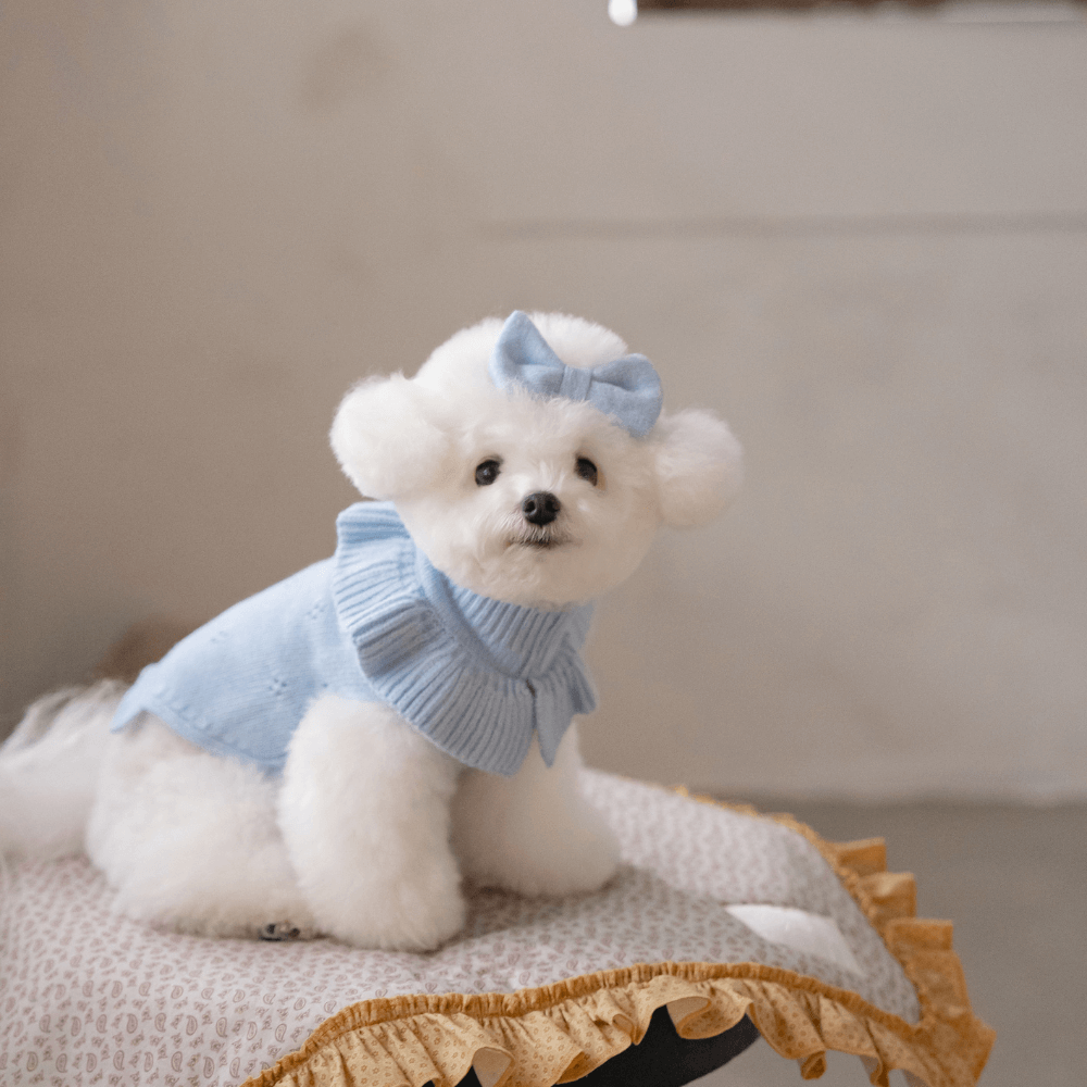 Frill Knit(Ciel Blue)