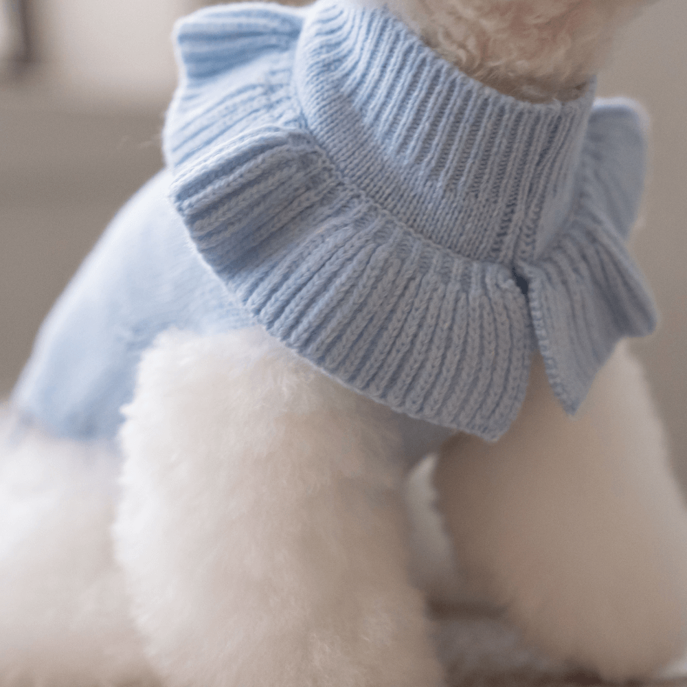 Frill Knit(Ciel Blue)