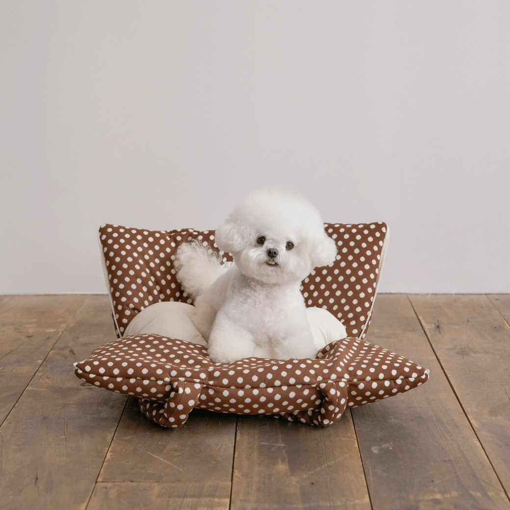 APERTY wide bag dot brown