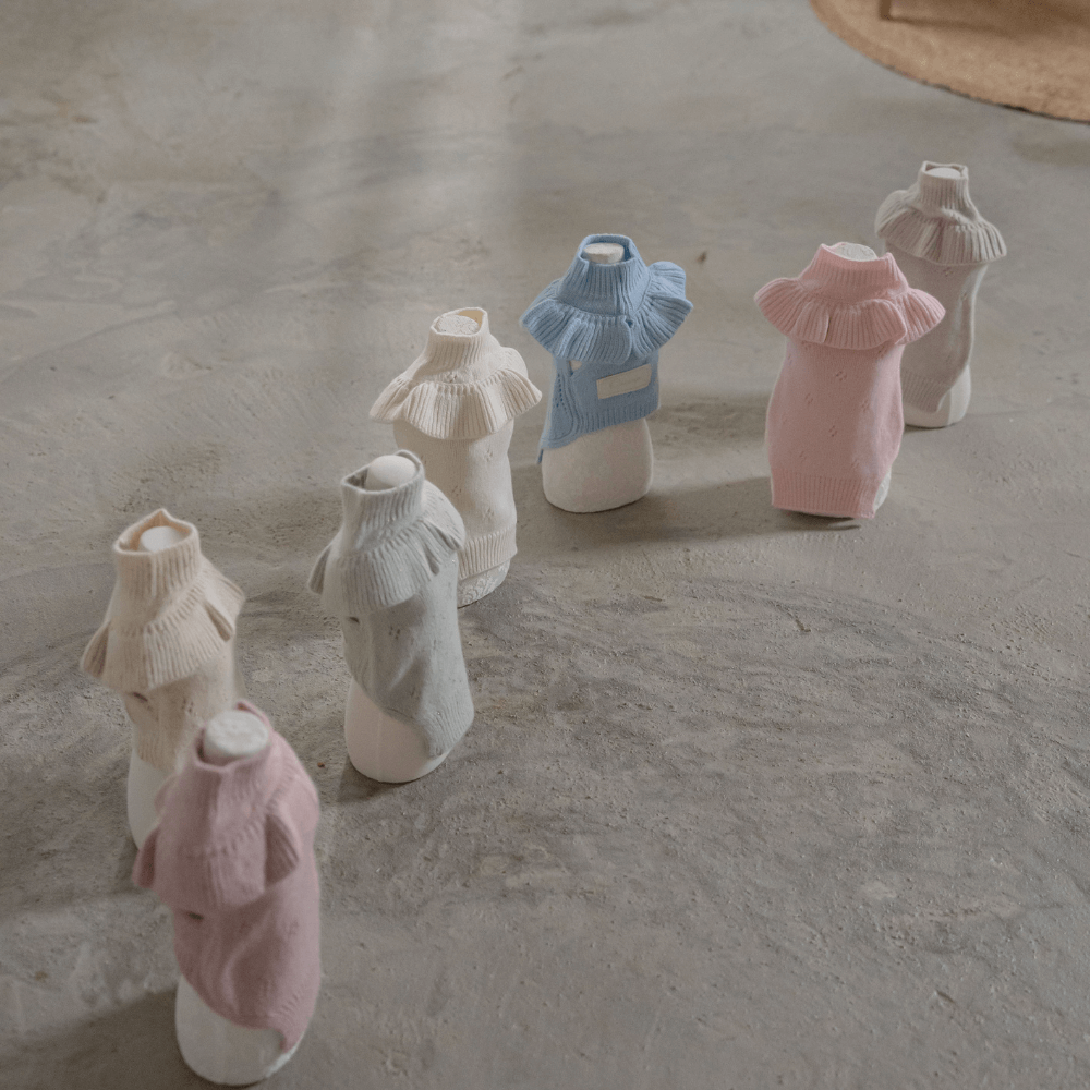 Frill Knit(Ciel Blue)