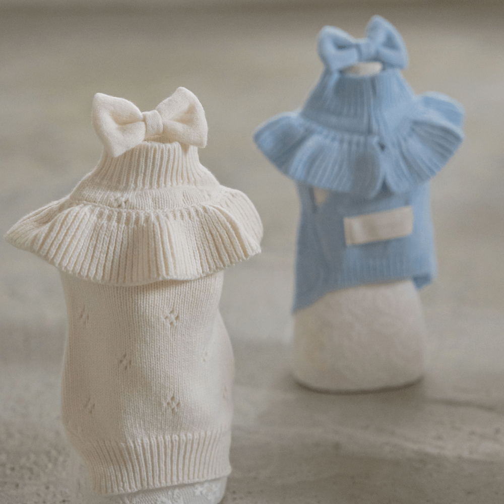 Frill Knit(Ciel Blue)