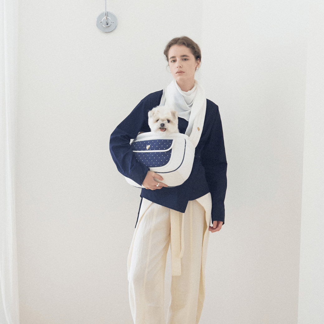 Dot Valentine Bag(Navy)