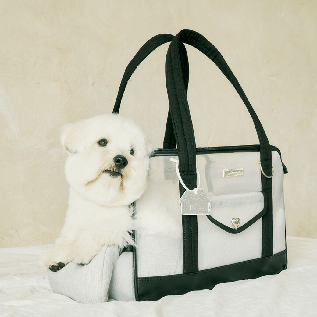 Mesh Ballon Bag - Black & Grey(Seoru)