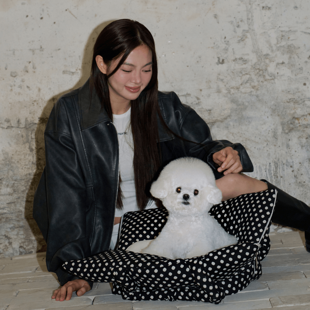 APERTY wide bag dot black