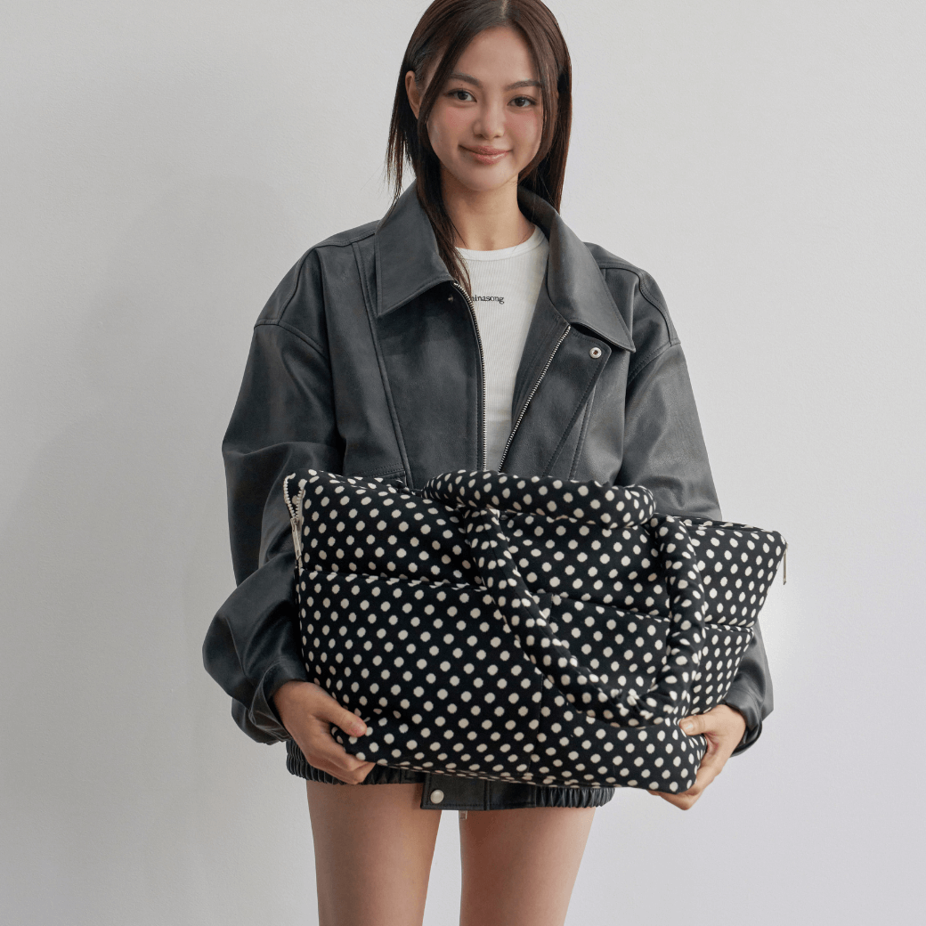 APERTY wide bag dot black