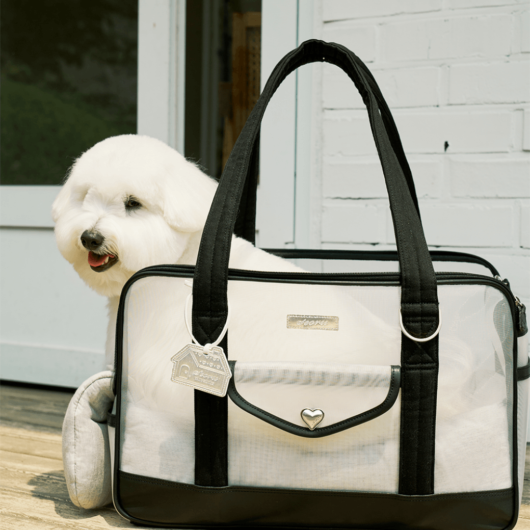 Mesh Ballon Bag - Black & Grey(Seoru)