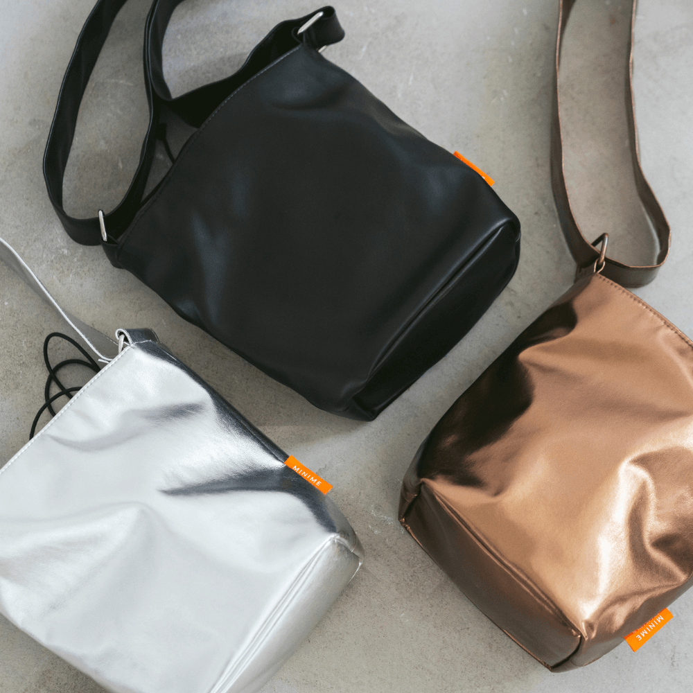 METALLIC LEATHER LIKE BAG(3color)
