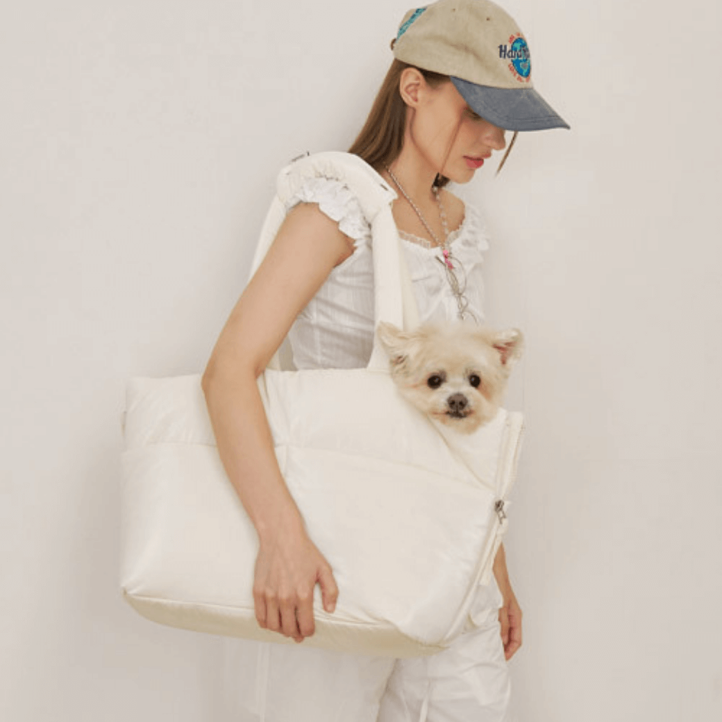 APERTY wide bag – grossy ivory｜韓国発の犬用キャリーバッグ｜MINIME