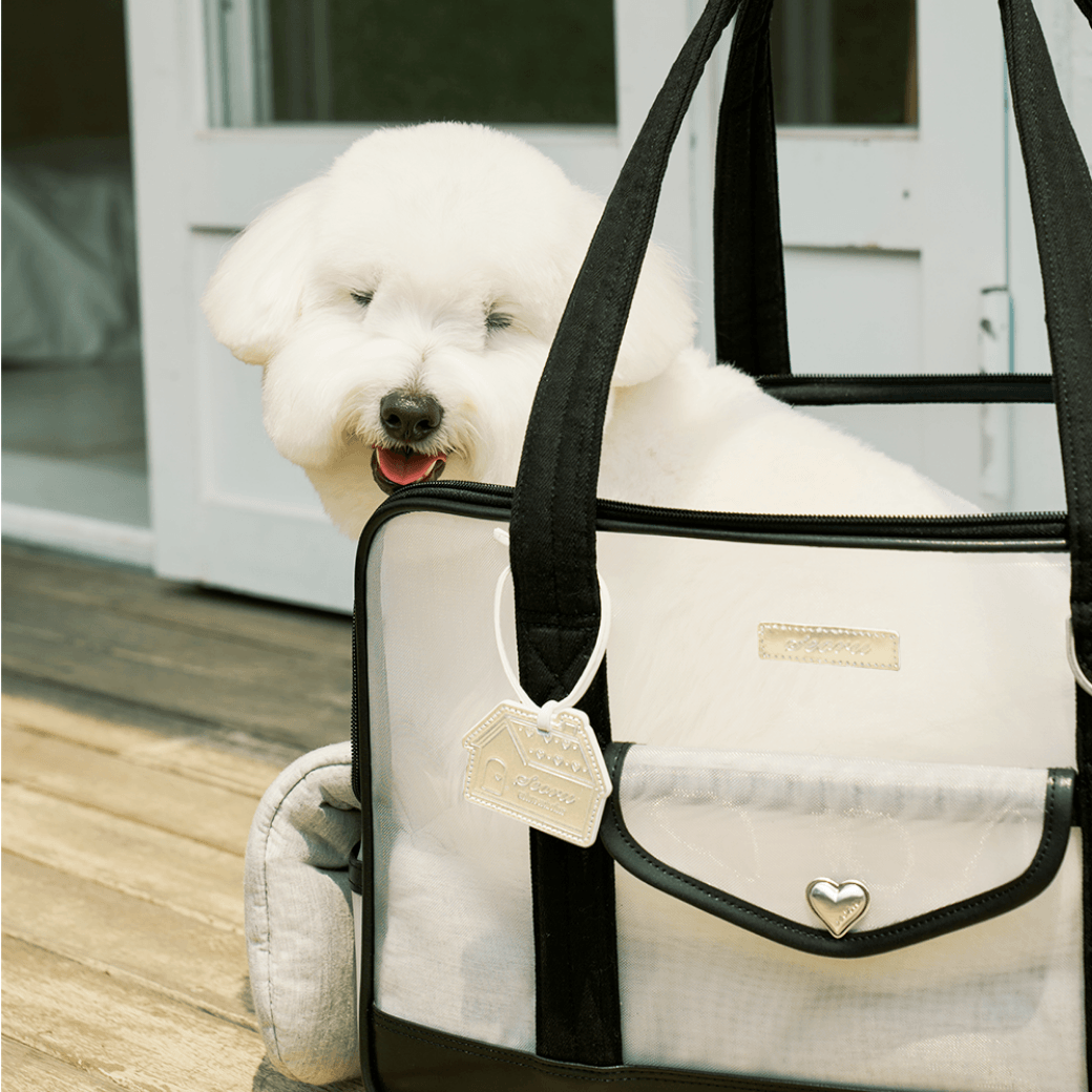 Mesh Ballon Bag - Black & Grey(Seoru)