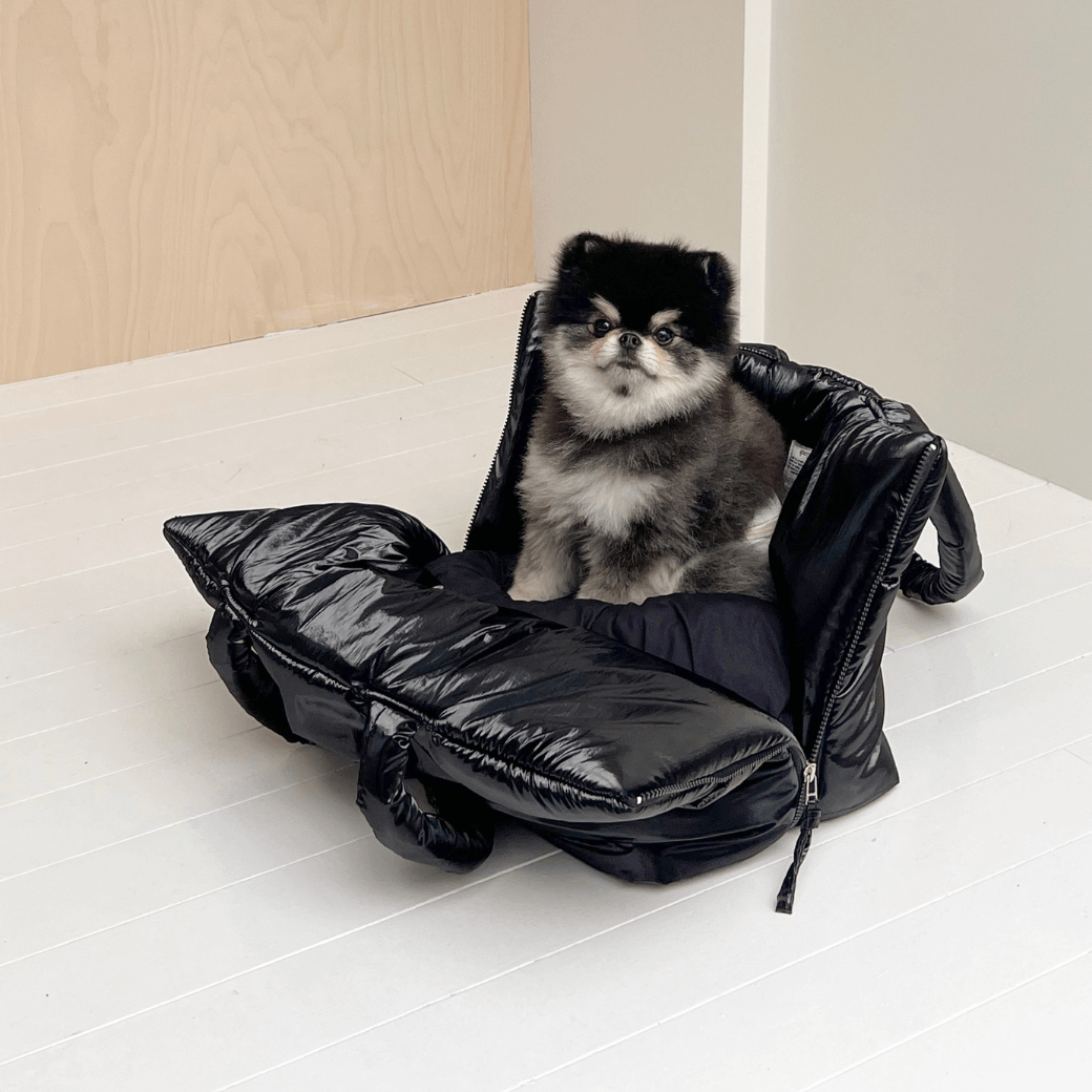 wide bag - glossy black(APERTY)