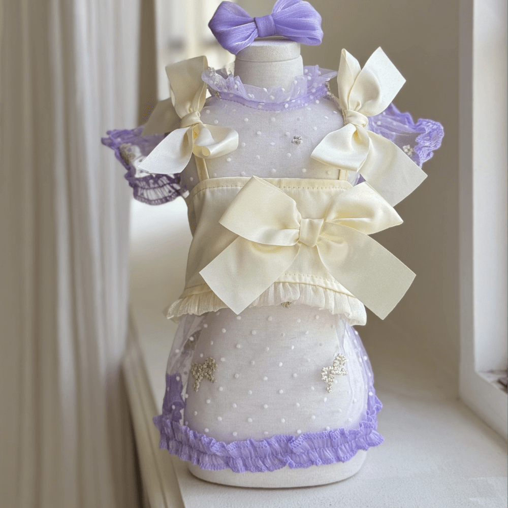 Shiny Ribbon Bustier(Vanilla Ivory)