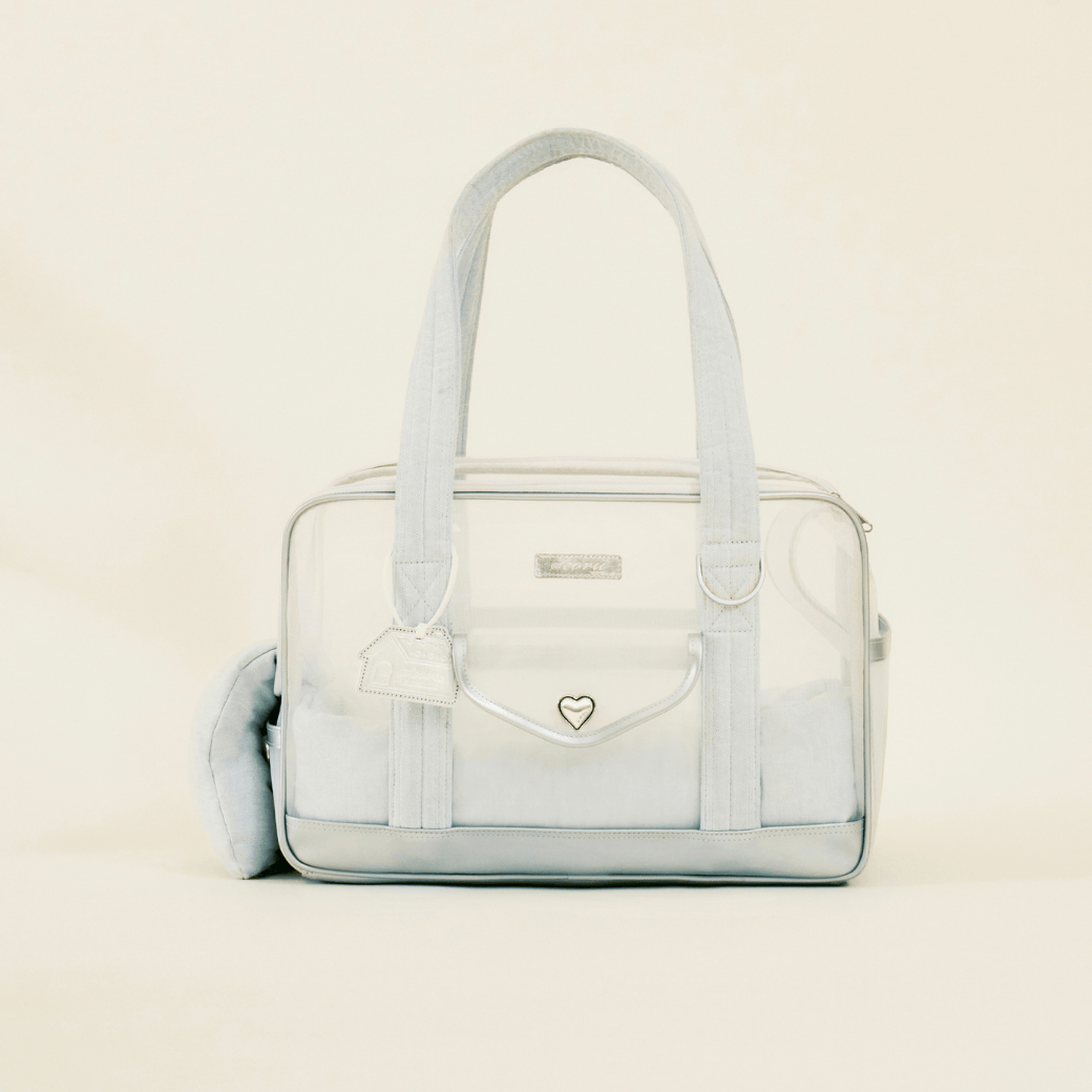 Mesh Ballon Bag (Silver & Blue)