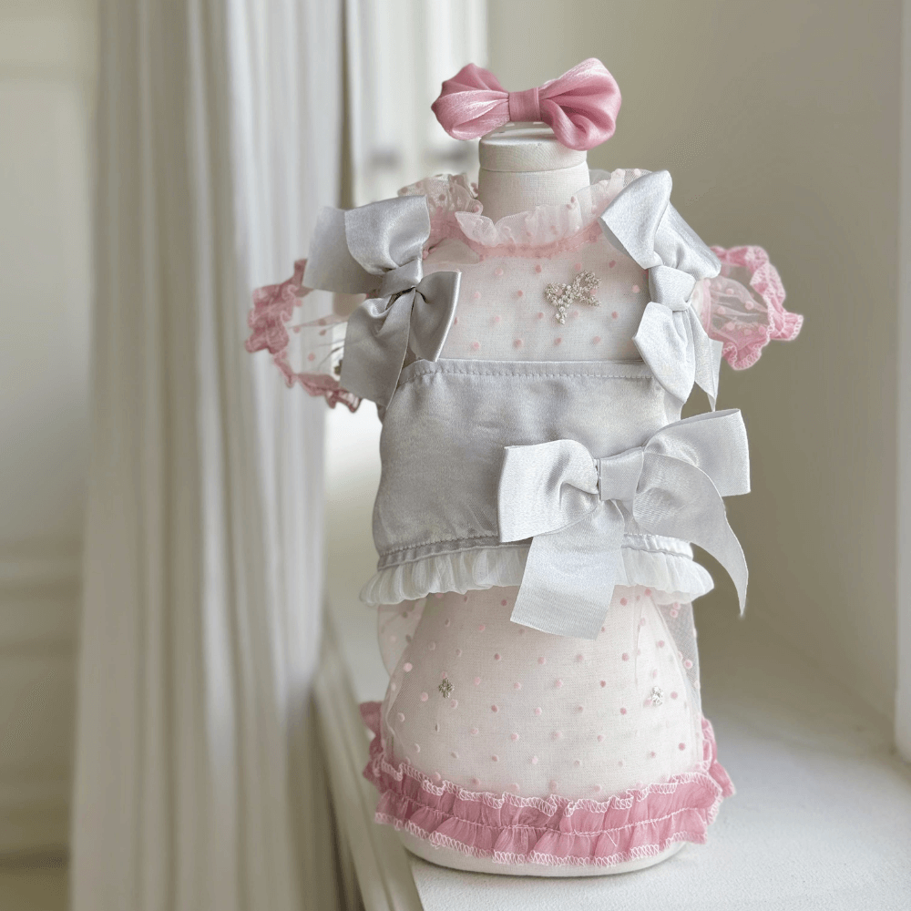 Shiny Ribbon Bustier(Smooth Silver)