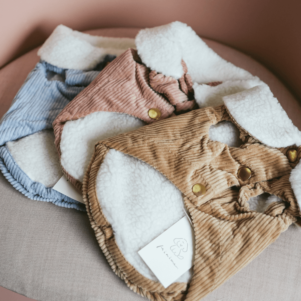 コーデュロイベスト(ピンク・ブルー・ブラウン)