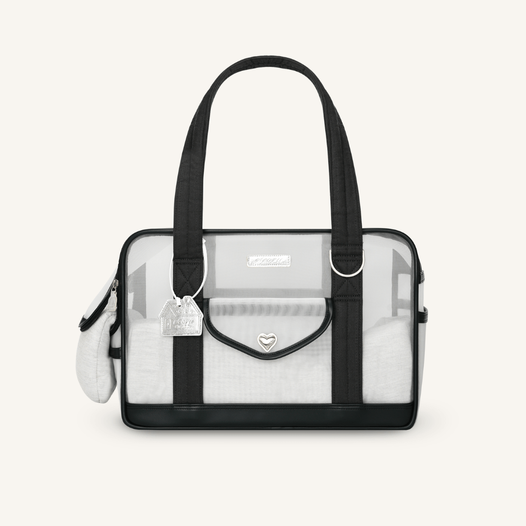 Mesh Ballon Bag - Black & Grey(Seoru)