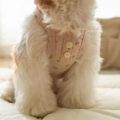 フラワースリーブレストップス(ピンク)