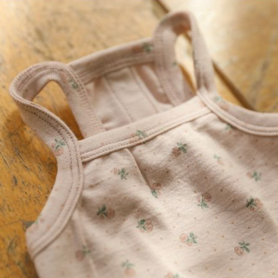 フラワースリーブレストップス(ピンク)