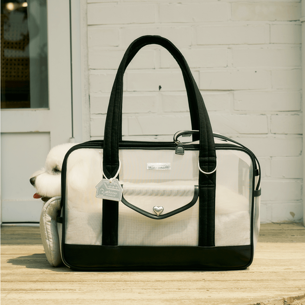Mesh Ballon Bag - Black & Grey(Seoru)
