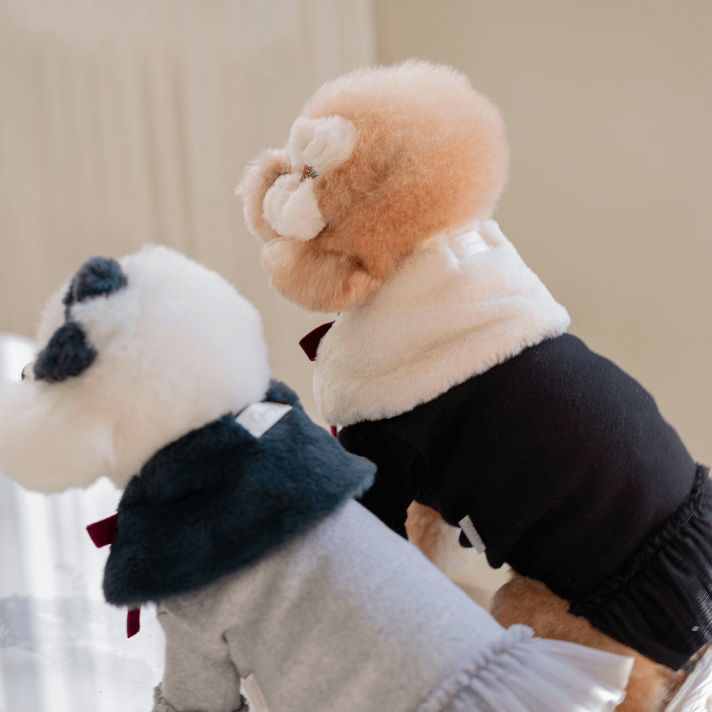 Merry Check Fur Hair Pin(2color)