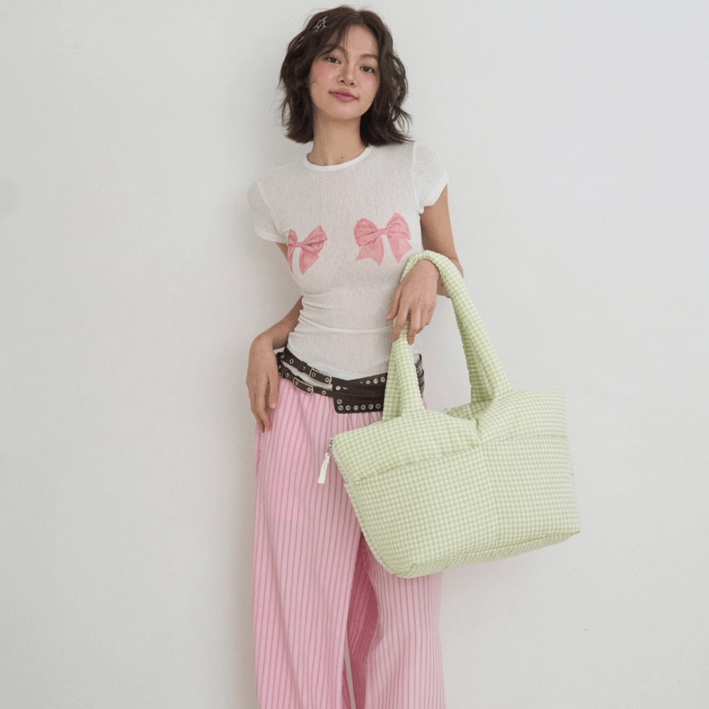 APERTY wide bag plaid green|軽くて収納力のある2WAY犬用キャリーバッグ(ベッドにもなる)