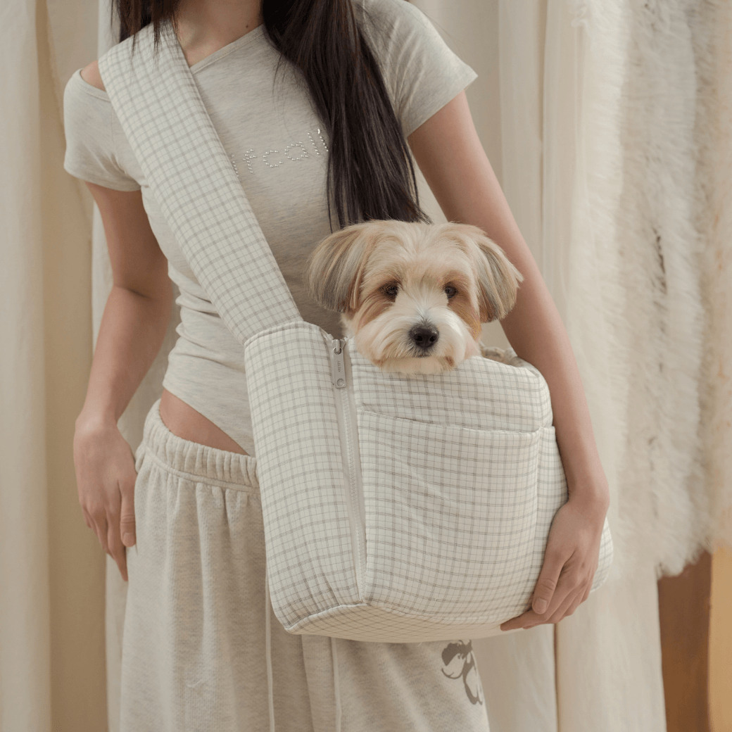 【予約】open bag - check ivory(APERTY)
