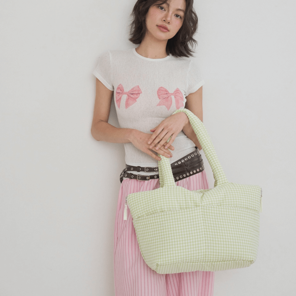 APERTY wide bag plaid green|軽くて収納力のある2WAY犬用キャリーバッグ(ベッドにもなる)