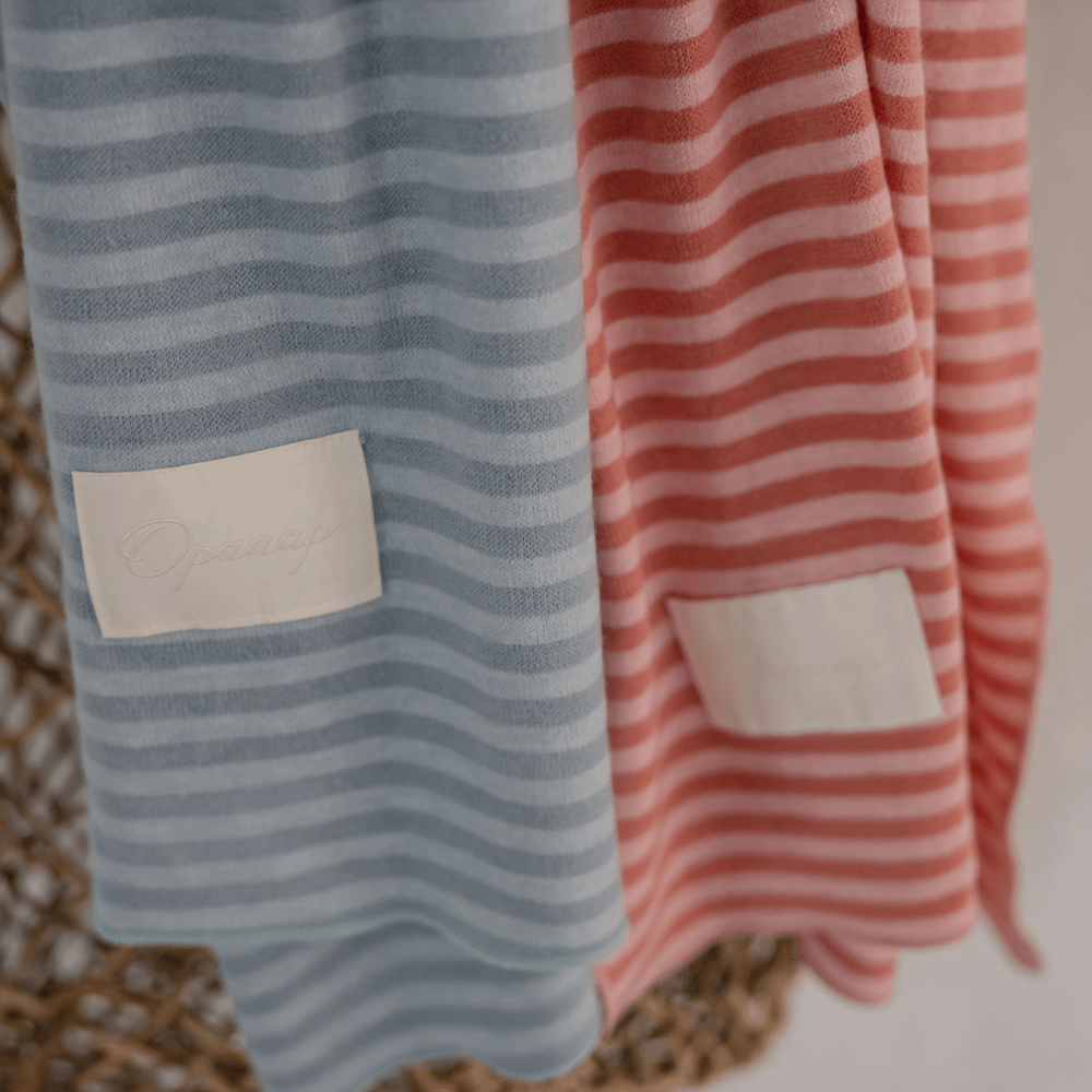 【予約】Knit Stripe Buggy Blanket (2COLOR)