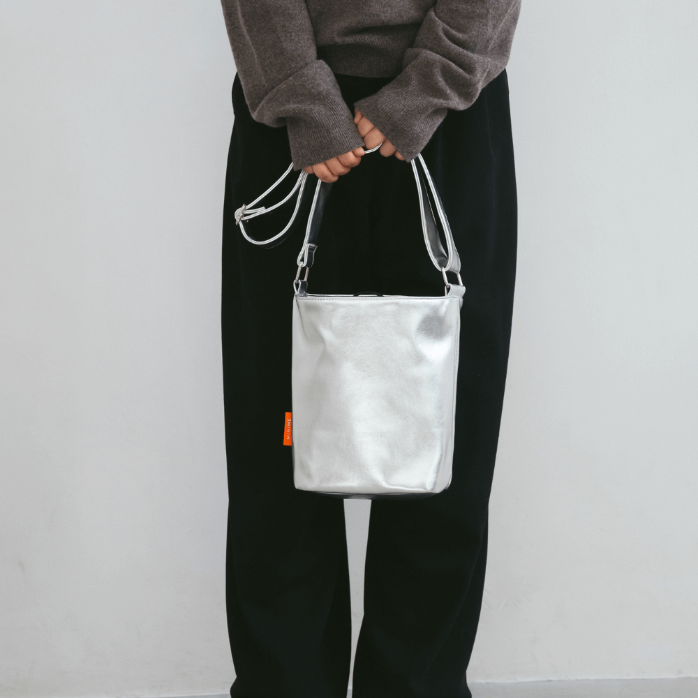 METALLIC LEATHER LIKE BAG(3color)