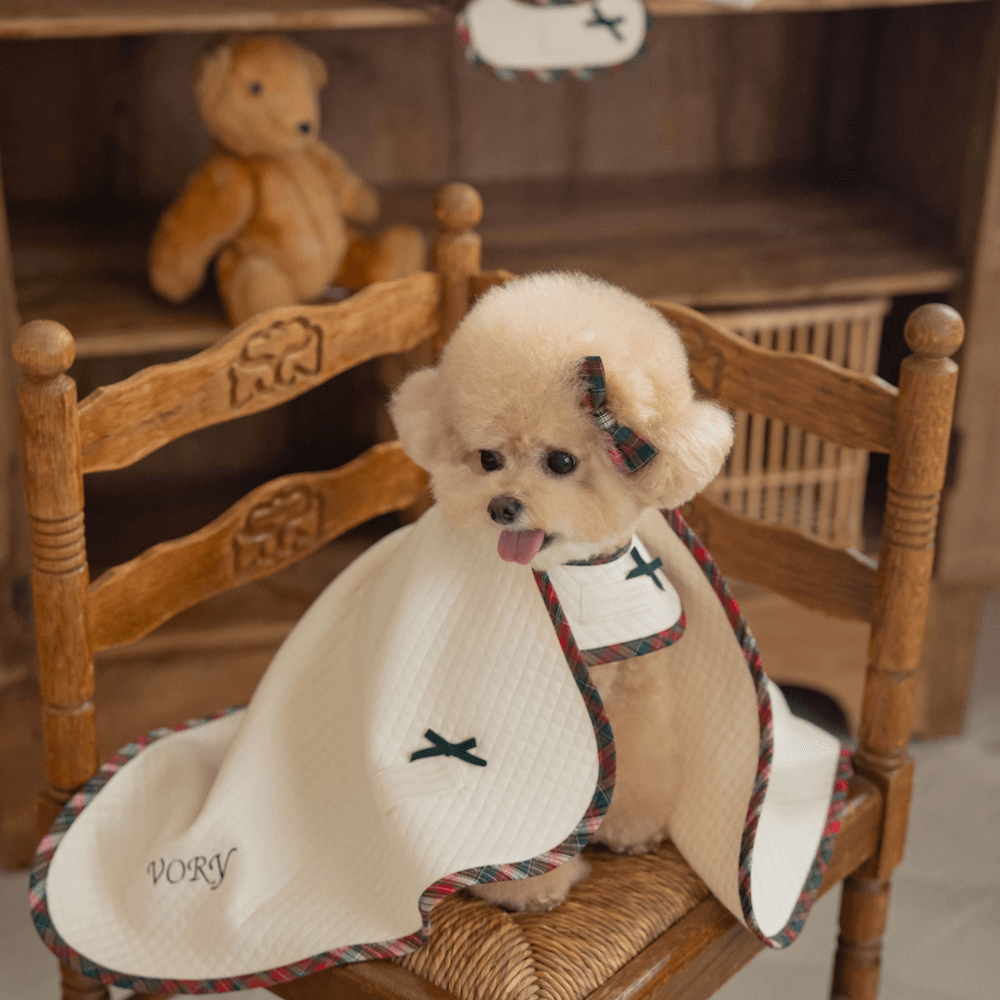 【予約】Organic Quilted Bib with Check