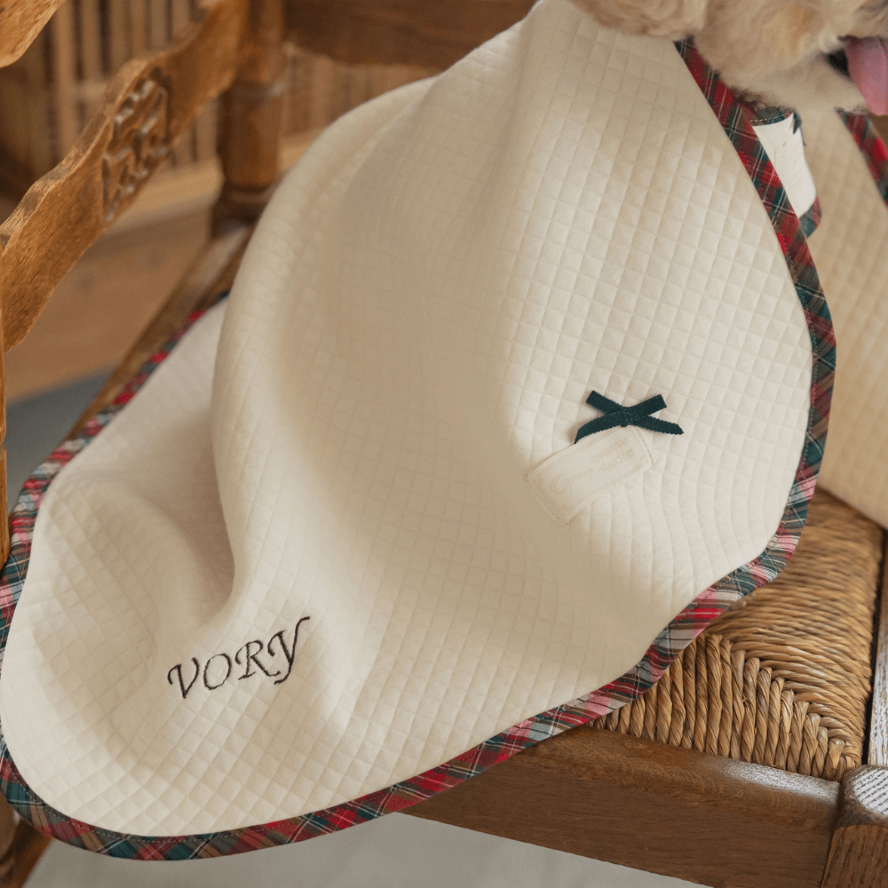 【予約】Organic Quilted Blanket with Check