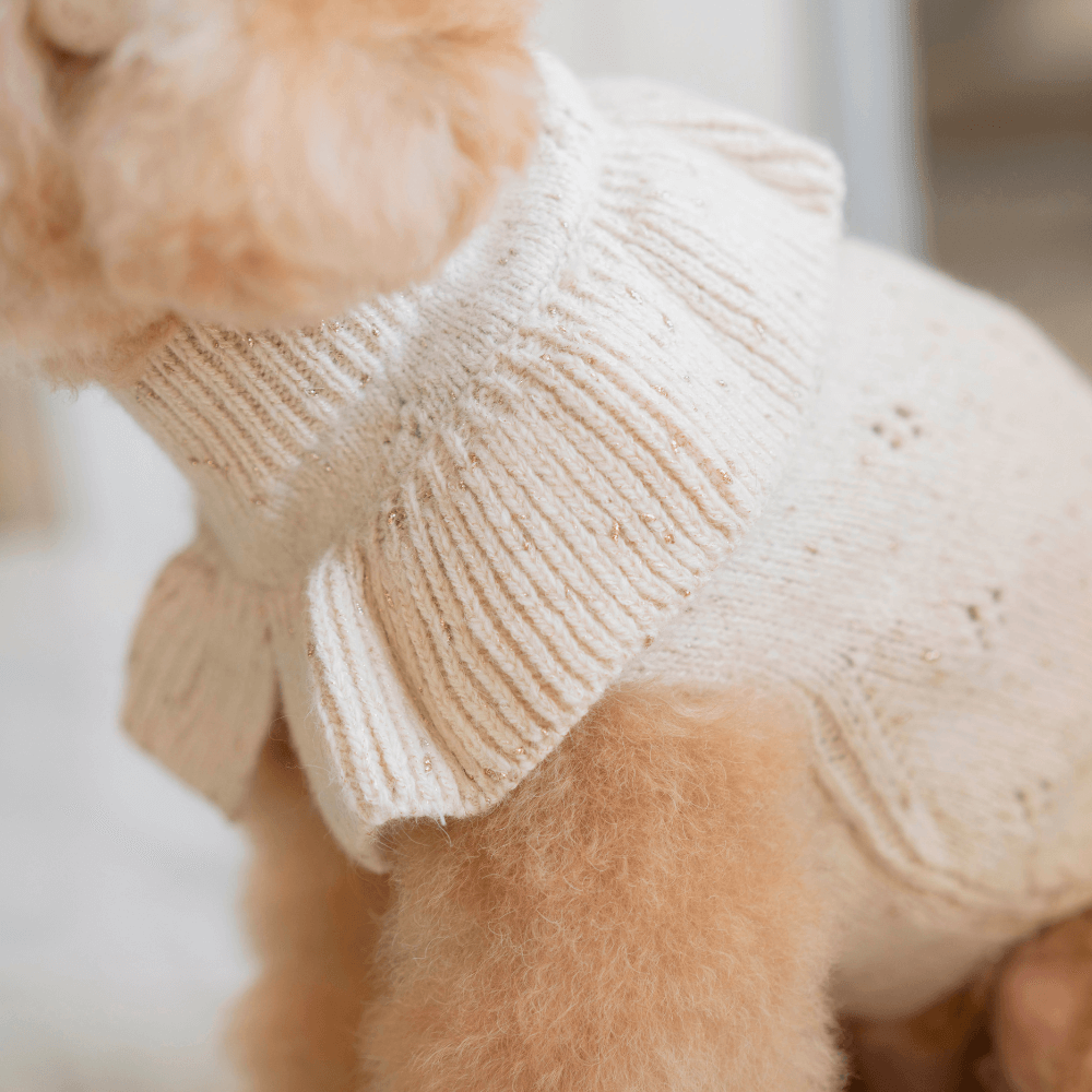 Glitter Frill Knit(Oatmeal)