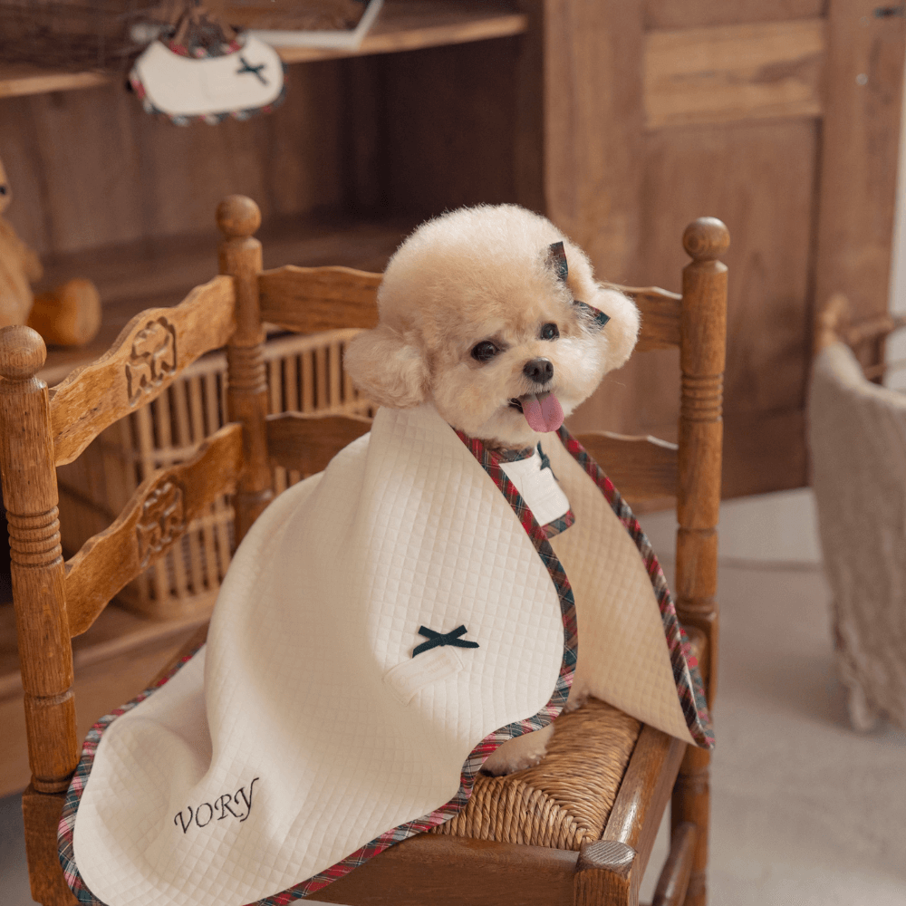 【予約】Organic Quilted Blanket with Check