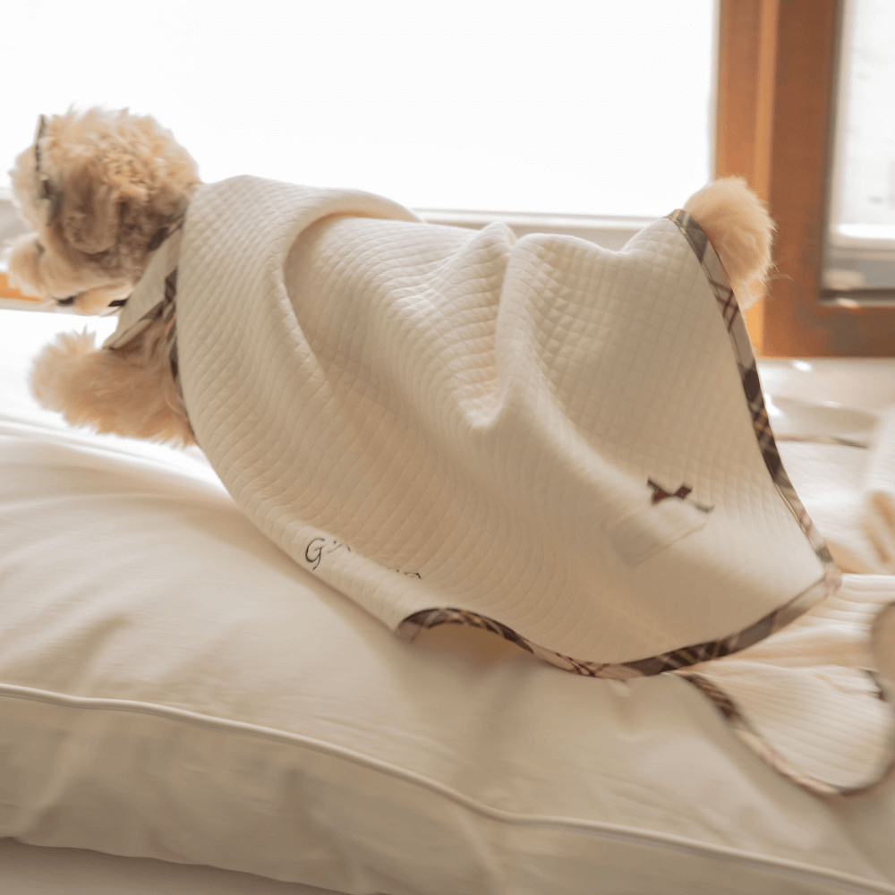 【予約】Organic Quilted Blanket with Check