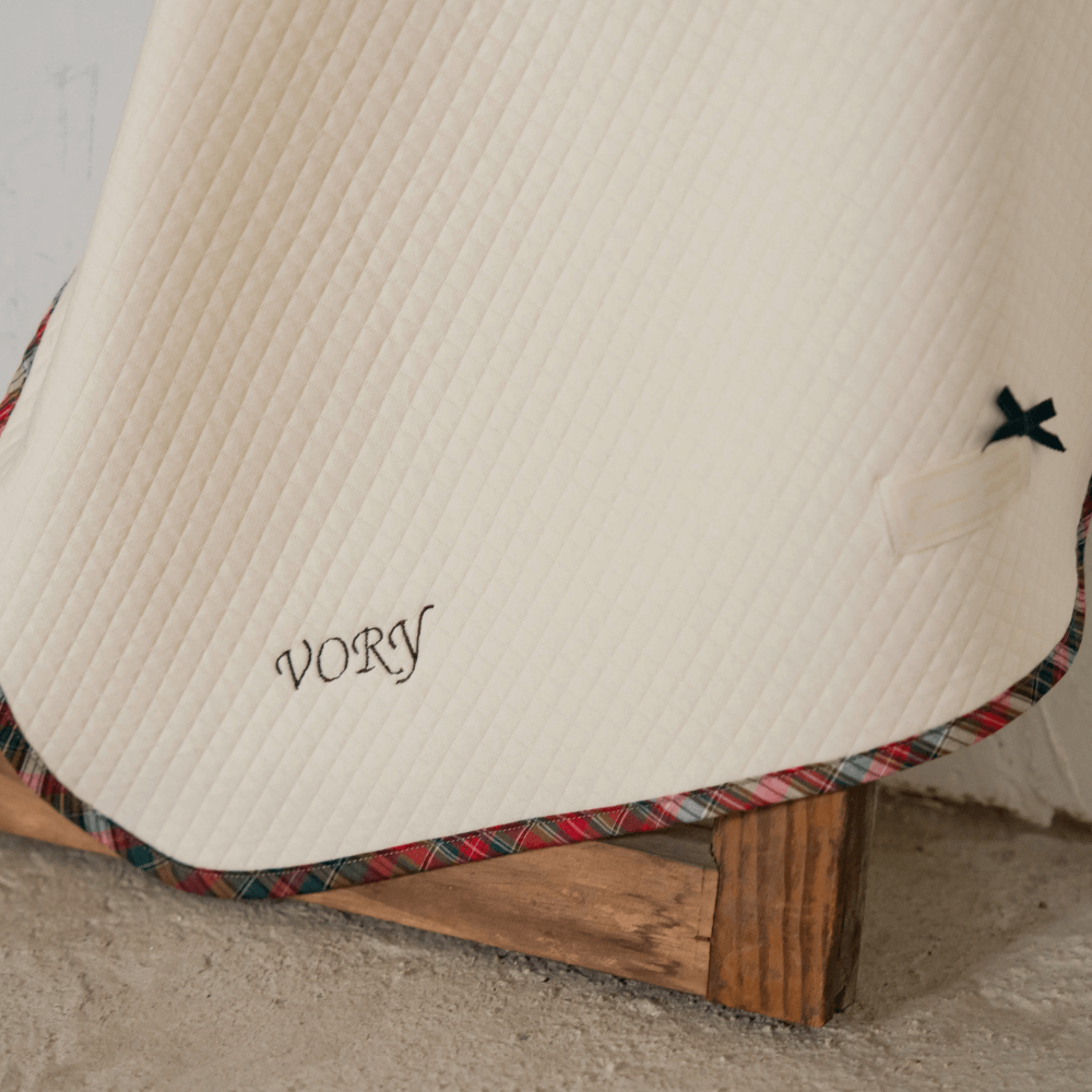 【予約】Organic Quilted Blanket with Check