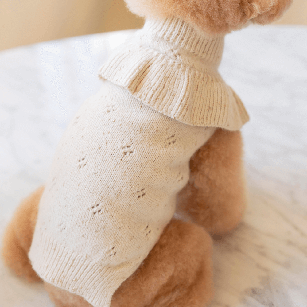 Glitter Frill Knit(Oatmeal)