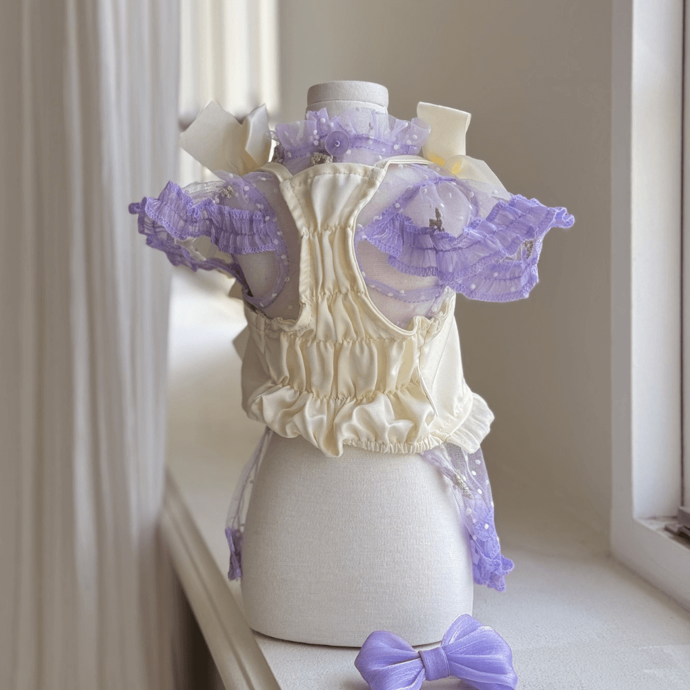 Shiny Ribbon Bustier(Vanilla Ivory)