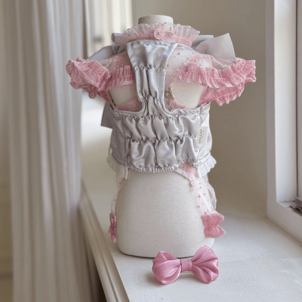 Shiny Ribbon Bustier(Smooth Silver)