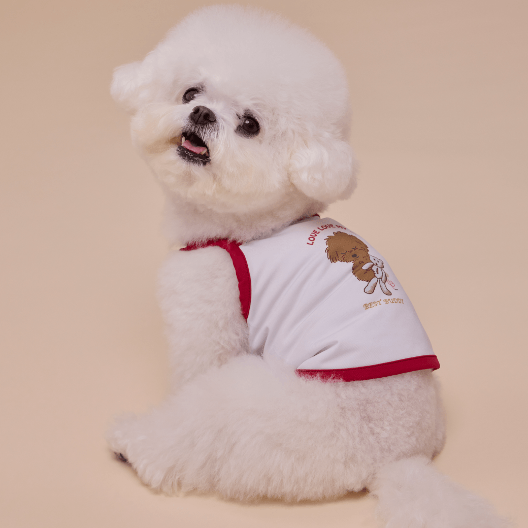 【8/3〜配送】BEST BUDDY COOL TEE(RED)