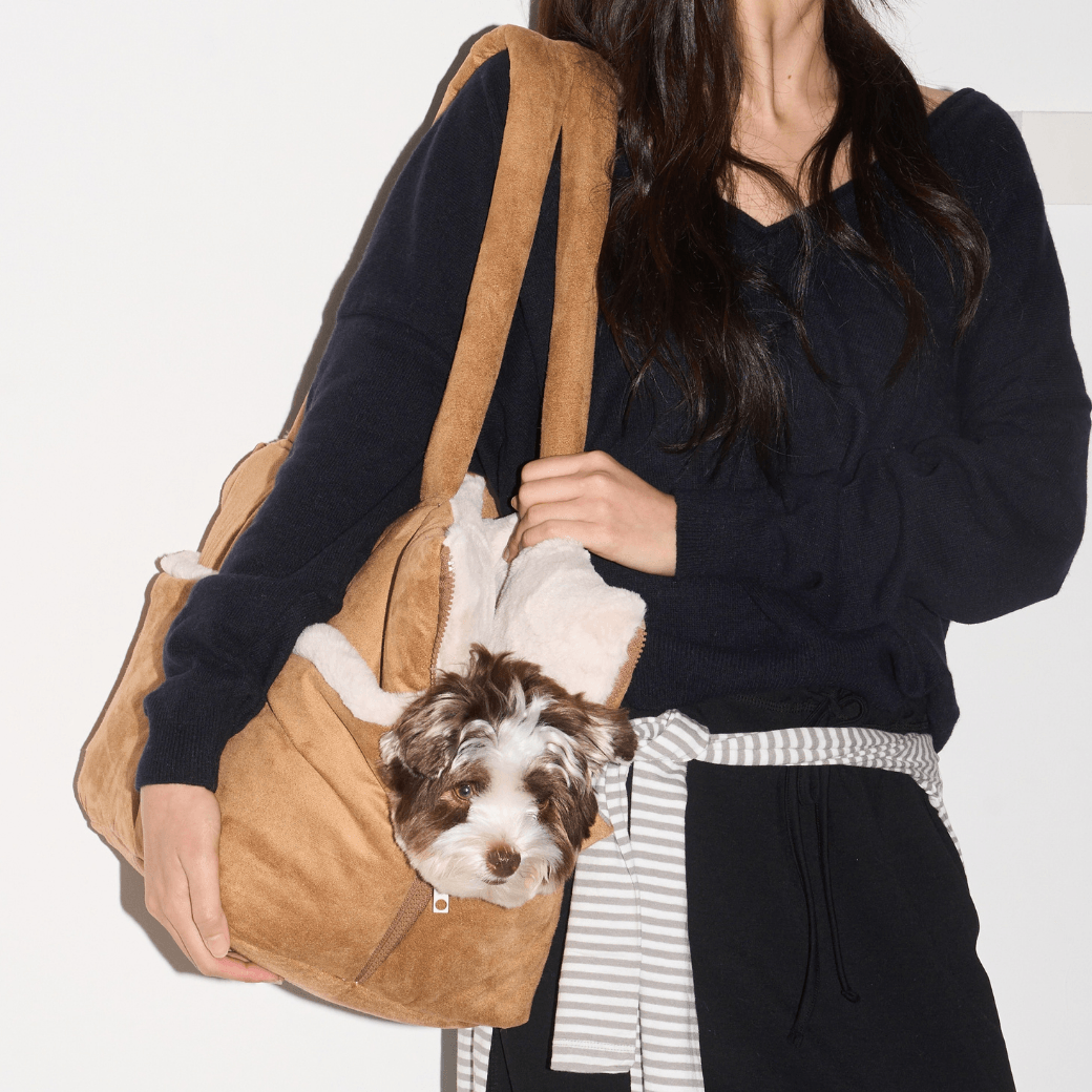【10/22 20:00 販売開始】wide bag - suede brown(APERTY)