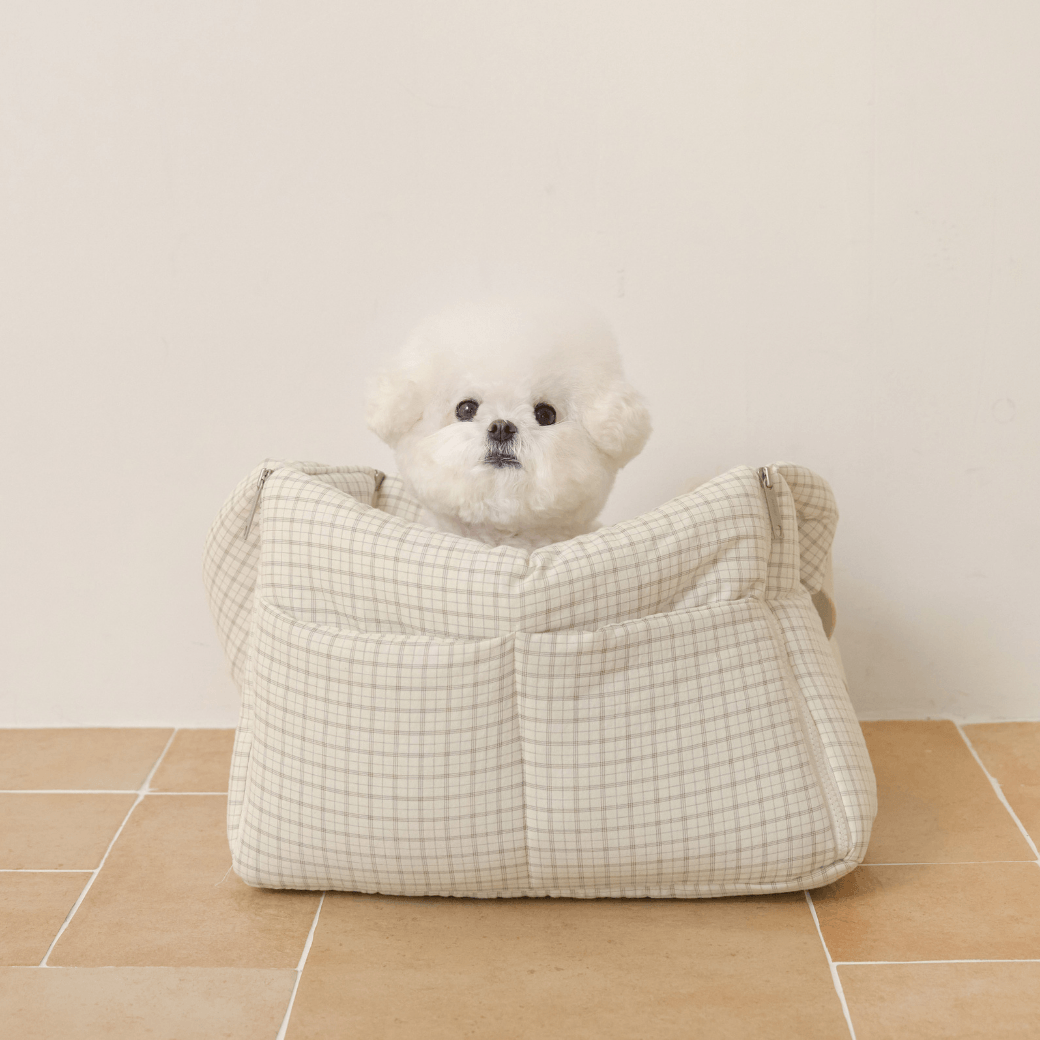 【予約】open bag - check ivory(APERTY)